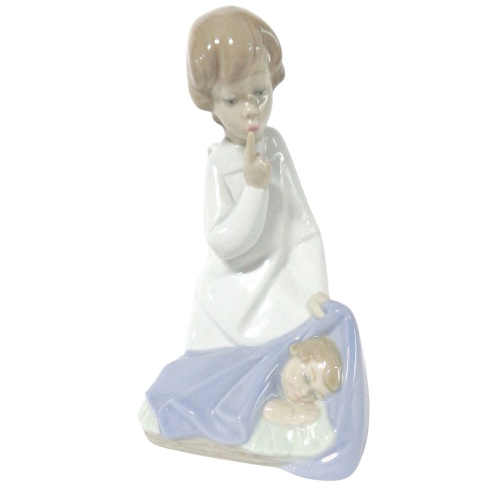 Lladro Angel Kiss For Baby Figurine 7.5" Porcelain Mother Child Madonna Vtg 70s